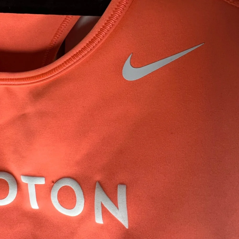 Peloton Nike Collab Women's Dri-Fit Swoosh Bra (Orange), large - Picture 4 of 5